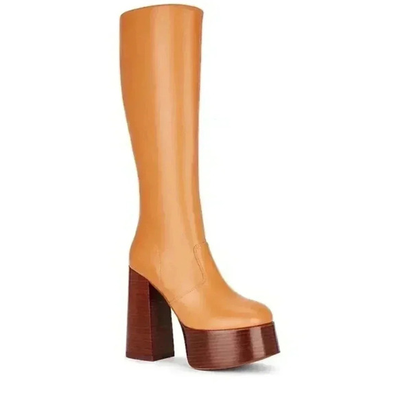 Free People x Jeffrey Campbell Timewarp Platform Heeled Knee High Boot Size 9.5 - Picture 6 of 9